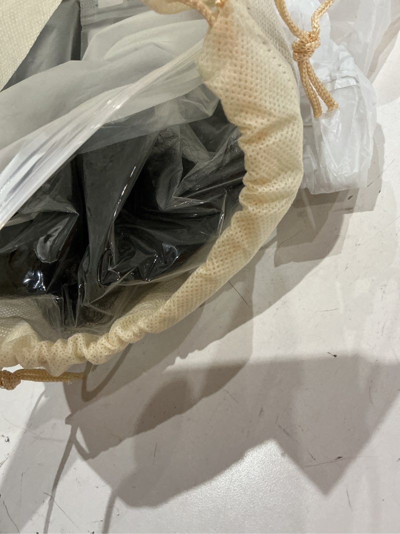 Condition photo showing As Is for 16 inch burmese curly half wig human hair for black women spiral curl ends glueless wear & go drawstring wig 180% density flip over beginner friendly no glue no sew natural black 16 inch burmese curly half wig natural black
