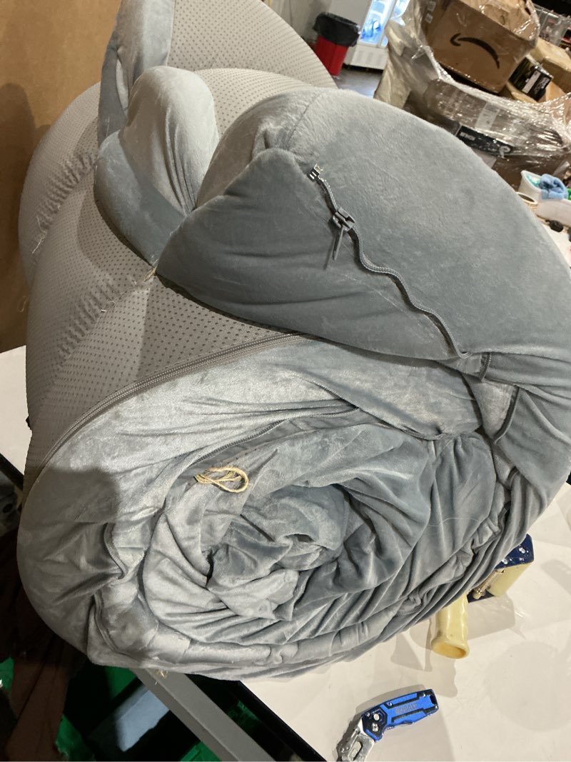 Condition photo showing As Is for outdoor bench cushion