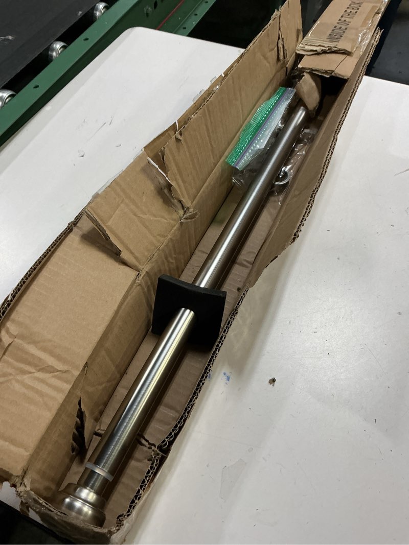 Condition photo showing Good Condition for Room Divider Curtain Rod,1 inch Curtain Rods for Windows 48 to 86 inch with Endcap and Premium Aluminum Brackets,Heavy Duty Ceiling Mount Curtain Rods for Windows 48" to 86",Satin Nickel