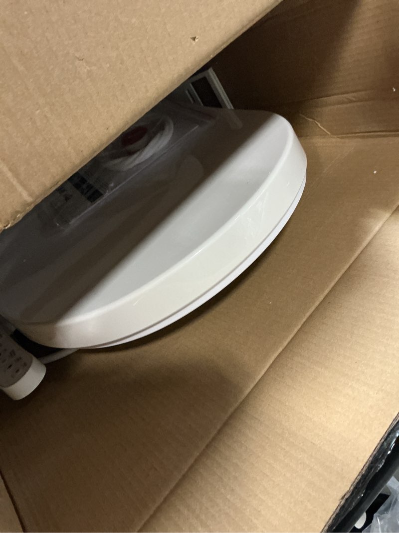 Condition photo showing As Is for ZMJH 236 Bidet Toilet Seat Elongated - Endless Warm Water, Heated Seat & Vortex Wash, Dual Front/Rear Cleaning, Warm Air Dryer, LED Night Light, Electric-Powered (Elongated) Oval