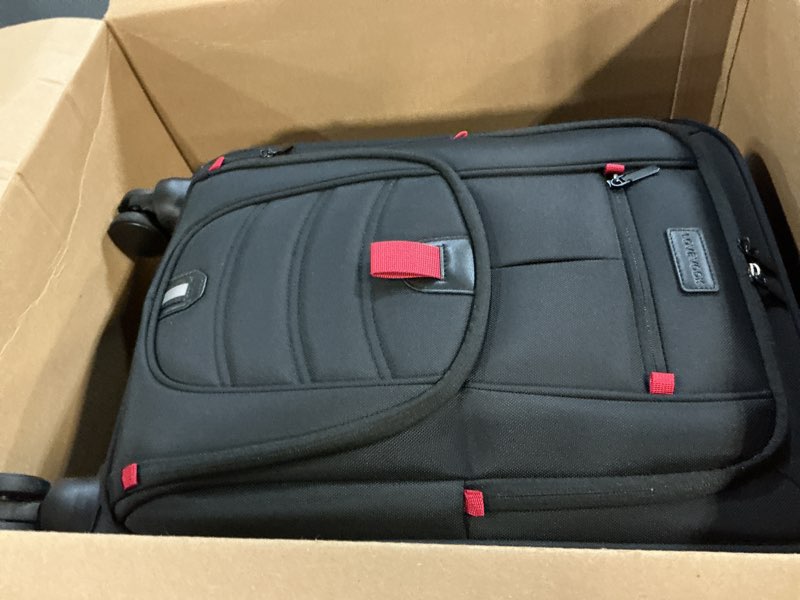 Condition photo showing Good Condition for Carry On Luggage 22x14x9 Airline Approved, 22-Inch Suitcases with Spinner Wheels, Softside Carry-on Luggage with TSA Lock for Men Women Business Trip, Lightweight Large Capacity Luggage for Travel 22 inch_Carry on Black