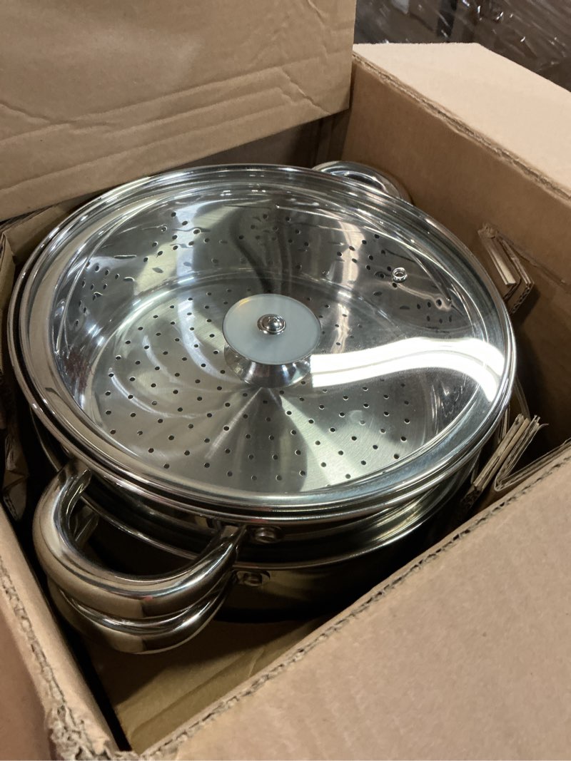 Condition photo showing Good Condition for Stainless Steel 4 Piece Pasta Cooker Steamer Multi-Pot 8QT