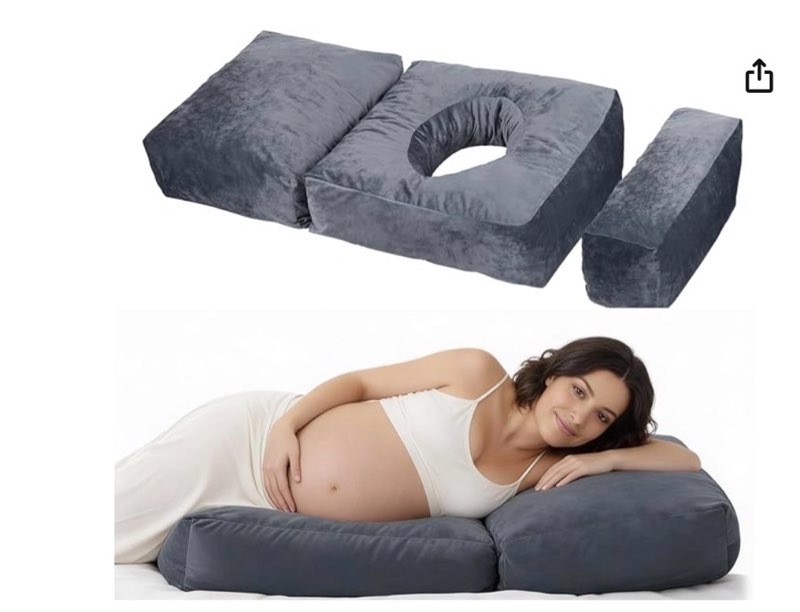 Pregnancy Pillows for Sleeping, 45.3 Inch Pregnancy Massage Pillow Full Body Pillow with Removable C
