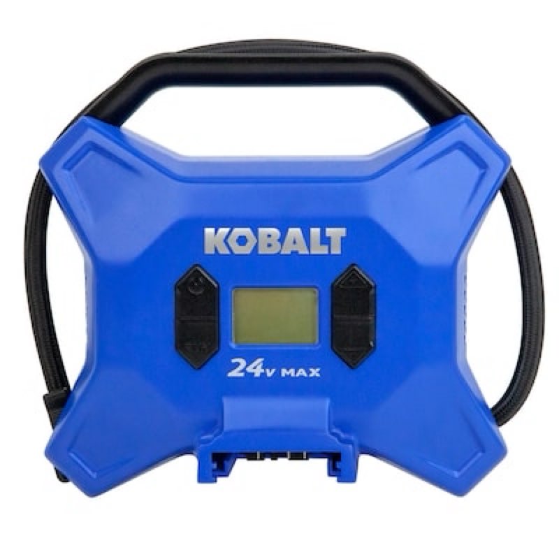 No battery ))Kobalt Cordless High Pressure 24-volt Li-ion Air Inflator (Power Source: Battery )