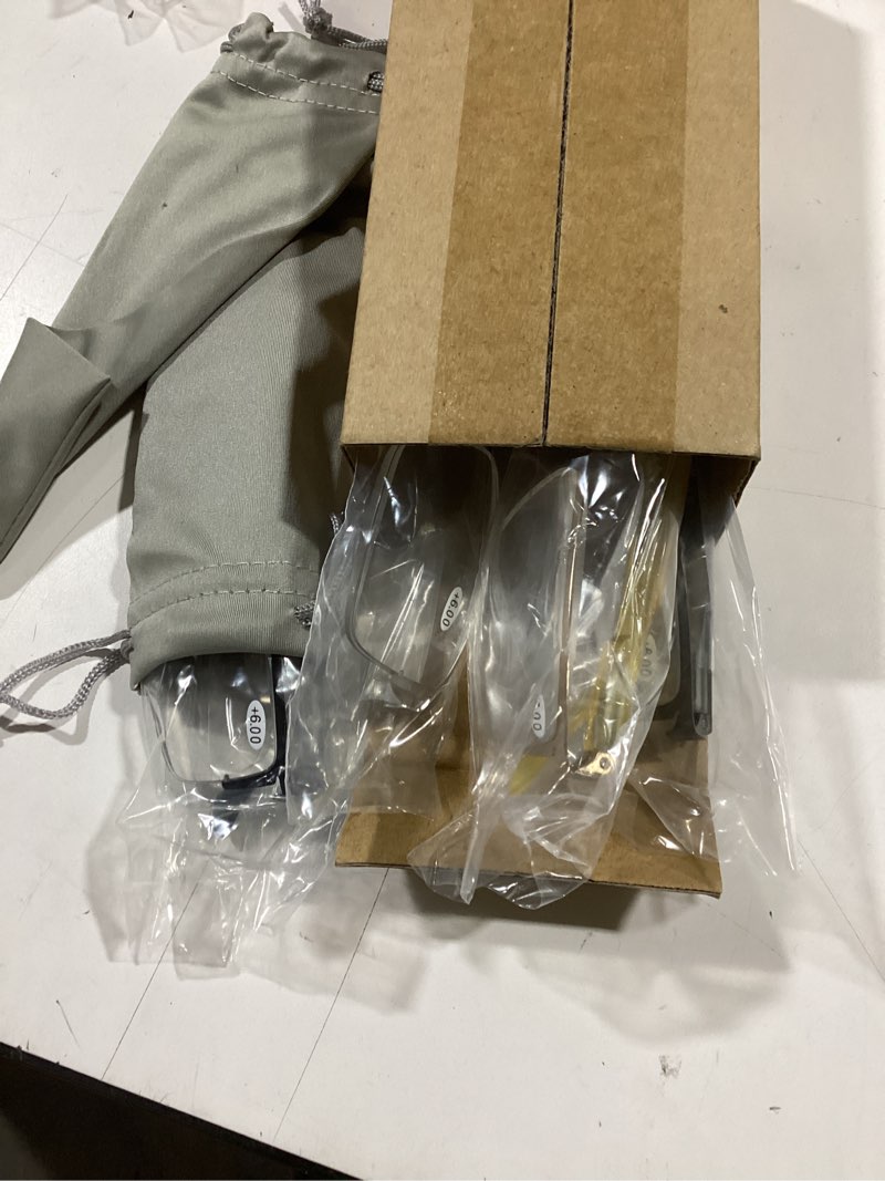 Eyekepper 4-pack Half-Rim Reading Glasses Lightweight Metal Rectangle Reader for Men +6.0