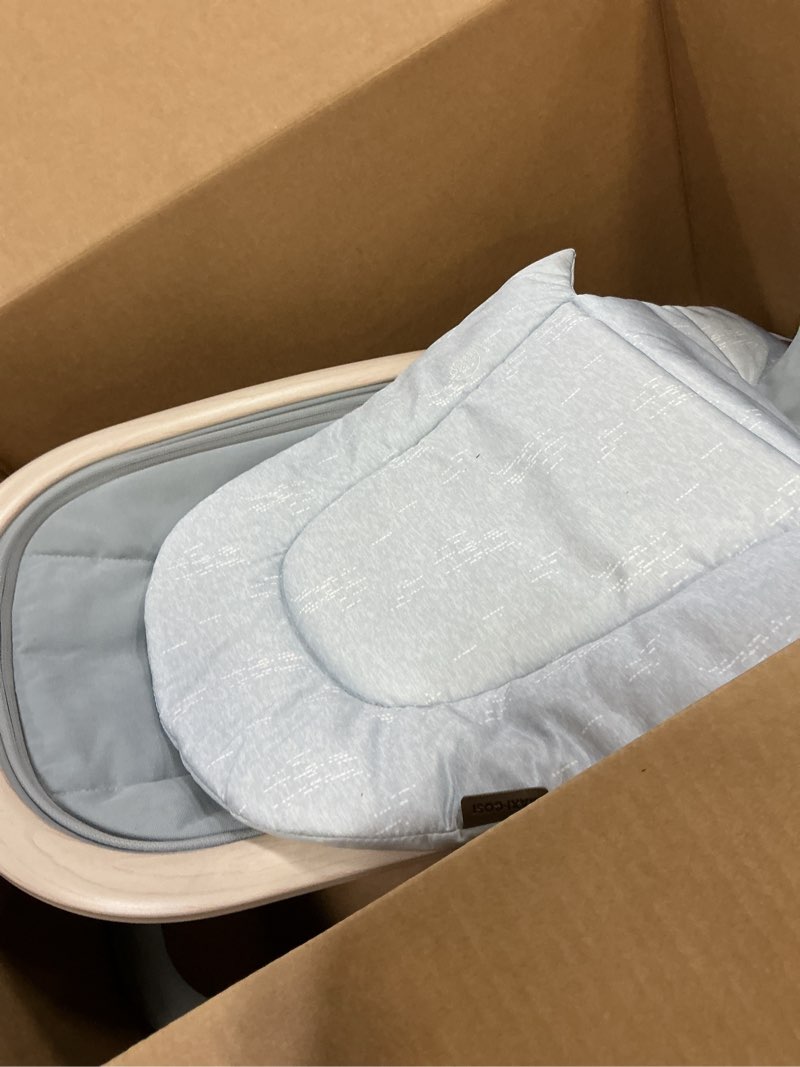 Condition photo showing As Is for maxi-cosi kori 2-in-1 baby bouncer seat for infants, baby rocker chair, portable baby bouncer, classic slate