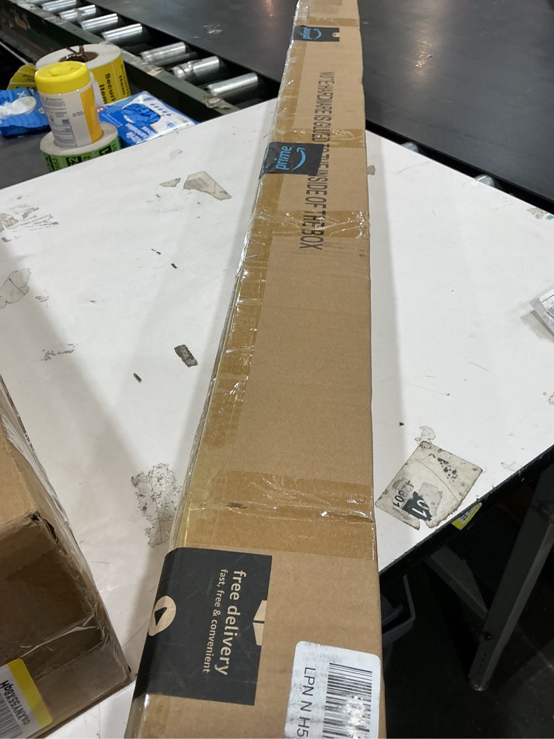 Condition photo showing New/Like New for double curtain rod, 1 inch adjustable heavy duty drapery double rod for window 72 to 144 inches (6-12 feet), vintage square finials,premium aluminum brackets,antique bronze 72-144" antique bronze