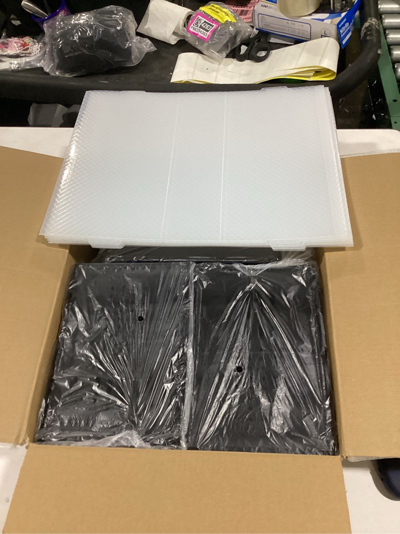 Condition photo showing Good Condition for SEE SPRING X-Large Shoe Storage Box Fit Size 11, Clear Plastic Stackable Shoe Organizer for Closet, Space Saving Sneaker Shoe Rack Containers Bins Holders for Entryway, Under Bed, 12 Pack Black X-Large Fit Size 11 Black