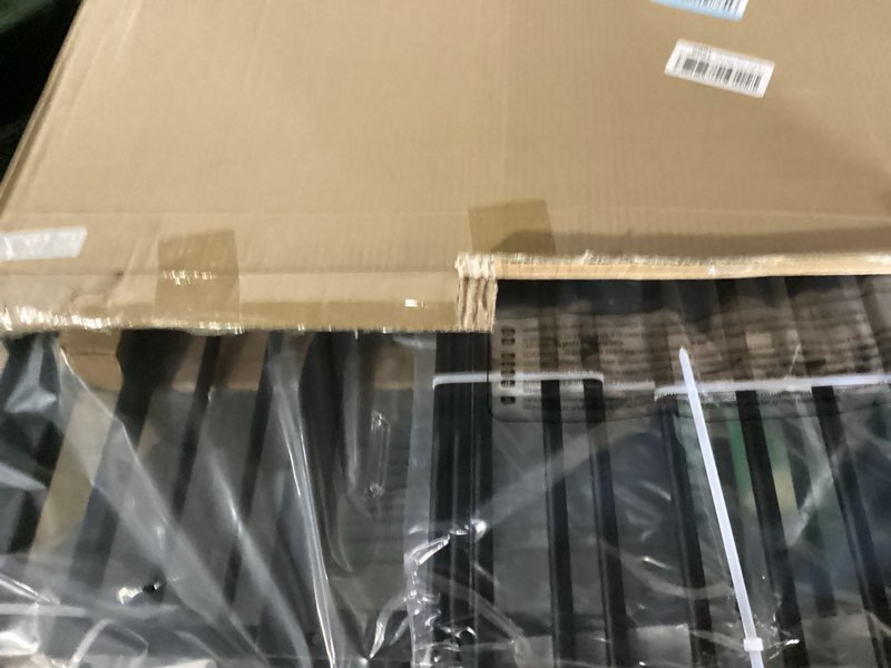 Condition photo showing New/Like New for no pawblems 55" extra tall pet gate with adjustable cat door, 29-43" auto close dog gate, no drilling pressure mounted for doorways/hallways, 1.37" narrow bar spacing, black black - p 55" tall, 29-43" wide