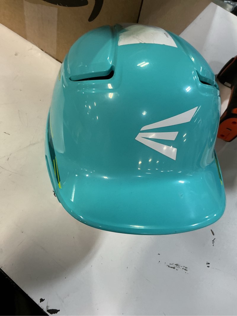 Condition photo showing As Is for easton | t-ball batting helmets | alpha | moxie | 6 1/4" - 6 7/8" | multiple colors moxie moxie - cyan blue