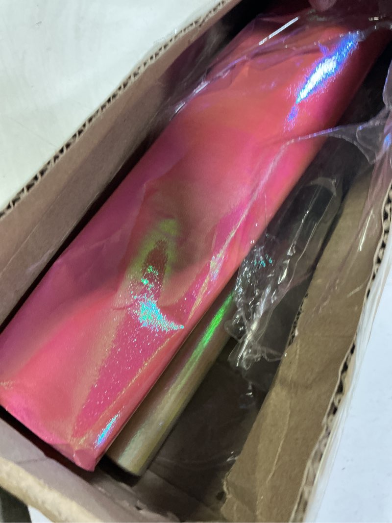 Condition photo showing item condition for WRAPAHOLIC Wrapping Paper Roll - Pink/White/Purple Rainbow Color for Birthday, Wedding, Mother's Day, Valentine's Day, Holiday, Baby Shower Wrap - 3 Rolls - 30 inch X 120 inch Per Roll 01 Pink + Purple + White