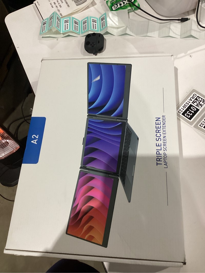 Condition photo showing As Is for Laptop Screen Extender, 14'' FHD 1080P IPS Portable Monitor for Laptop, Triple Screen Extender Monitor Plug-Play for Mac/Windows/Chrome, Fit 13”-17.3” Laptops 14" Triple screen