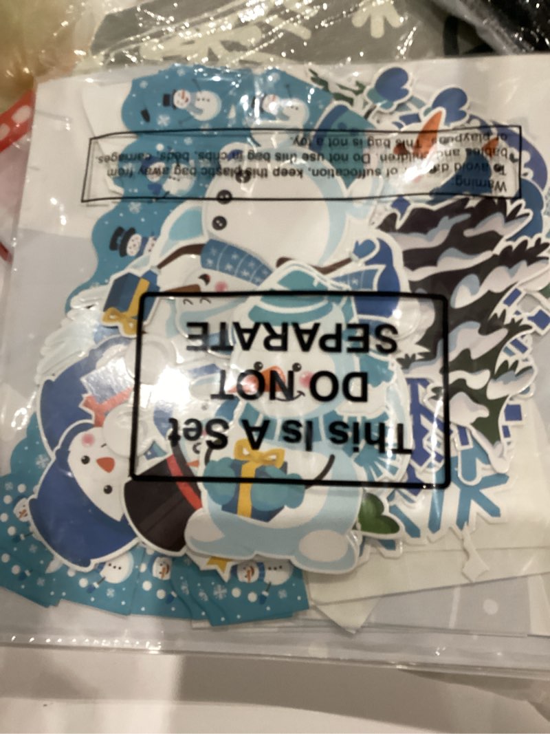 Condition photo showing New/Like New for Faccito 70 Pcs Winter Snowman Bulletin Board Let It Snow Classroom Decorations Snowflake Wonderland Paper Cutouts with Borders for Classroom Holiday Office Wall Backdrop Decor