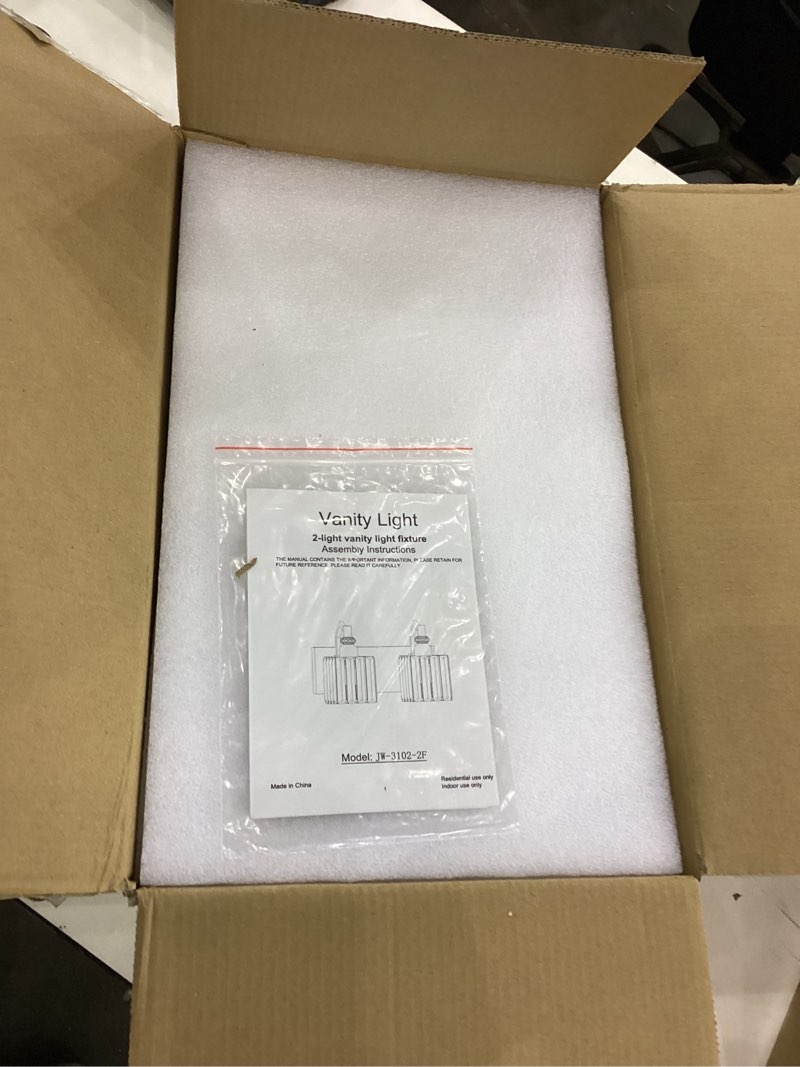 Condition photo showing New/Like New for 2 Light Bathroom Vanity Light Modern Black Gold Vanity Light Fixtures Bathroom Light Fixtures Over Mirror Crystal Vanity Lighting Fixtures