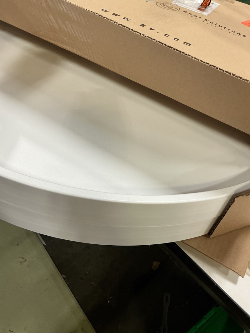 Condition photo showing Good Condition for knape & vogt corner cabinet lazy susan, 2-tier lazy susan for cabinet, 28-inch 360º turntable for kitchen cabinets, white 28-inch (width)