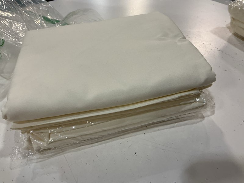 Condition photo showing Good Condition for wigenius 2 pack ivory table cloth round tablecloths 90 inch,polyester table cloth for 5 foot round tables,wrinkle resistant washable fabric table covers for party,wedding banquet ivory 90 in round-2pack