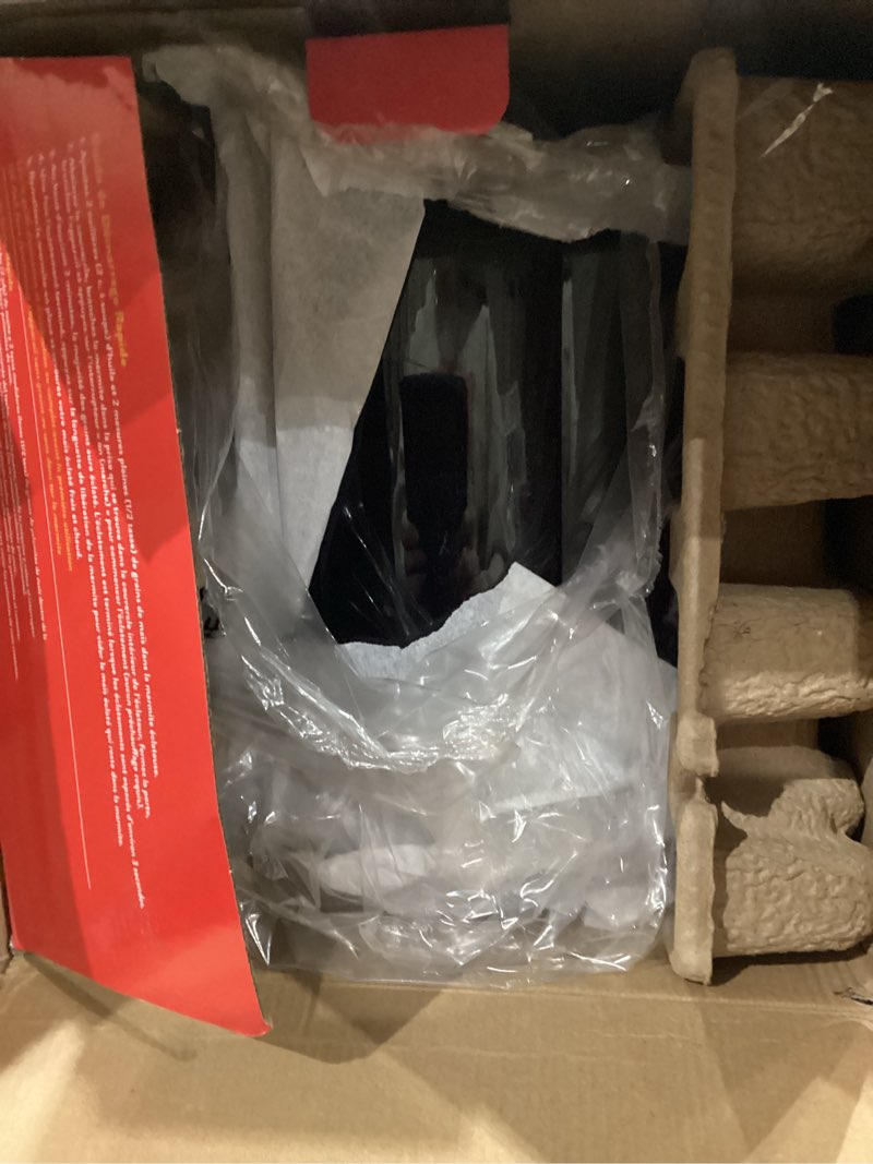 Condition photo showing As Is for West Bend Stir Crazy Movie Theater Popcorn Popper, Gourmet Popcorn Maker Machine with Nonstick Popcorn Kettle, Measuring Tool and Popcorn Scoop for Popcorn Machine, 4 Qt., Black