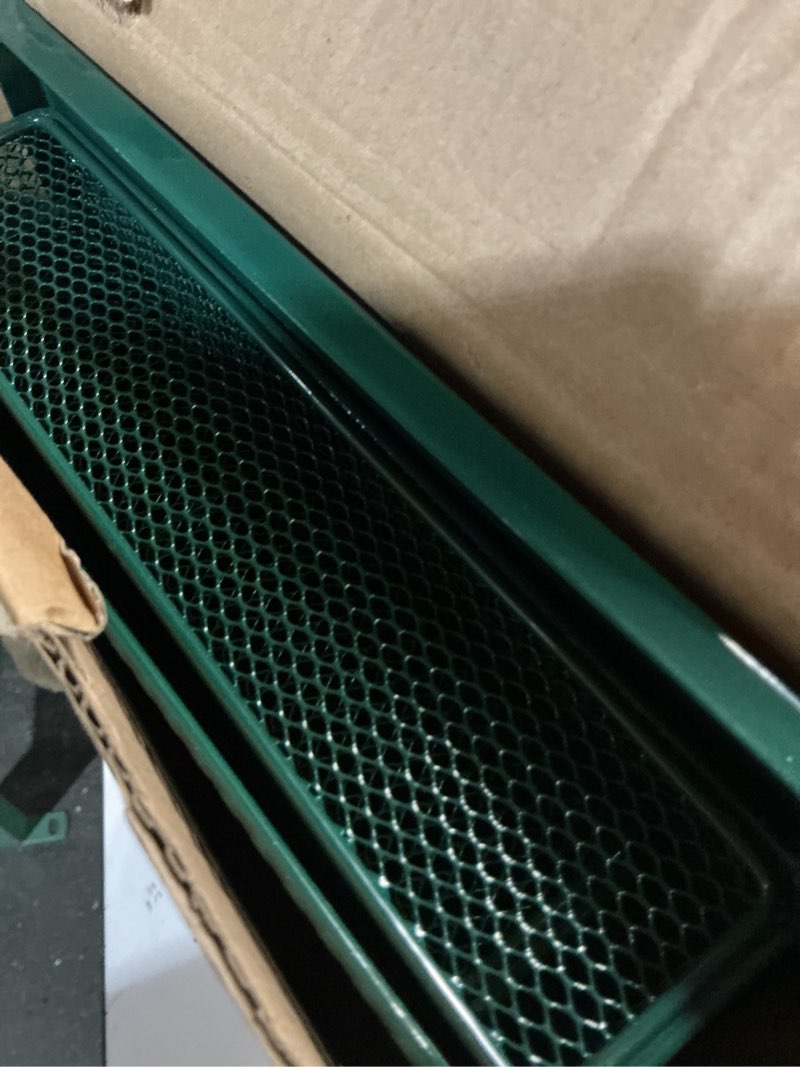 Condition photo showing Good Condition for opnice desk organizers and accessories, 2-tier computer monitor stand riser with drawer and 2 pen holders, laptop stand, office desk accessories for office supplies, dark green