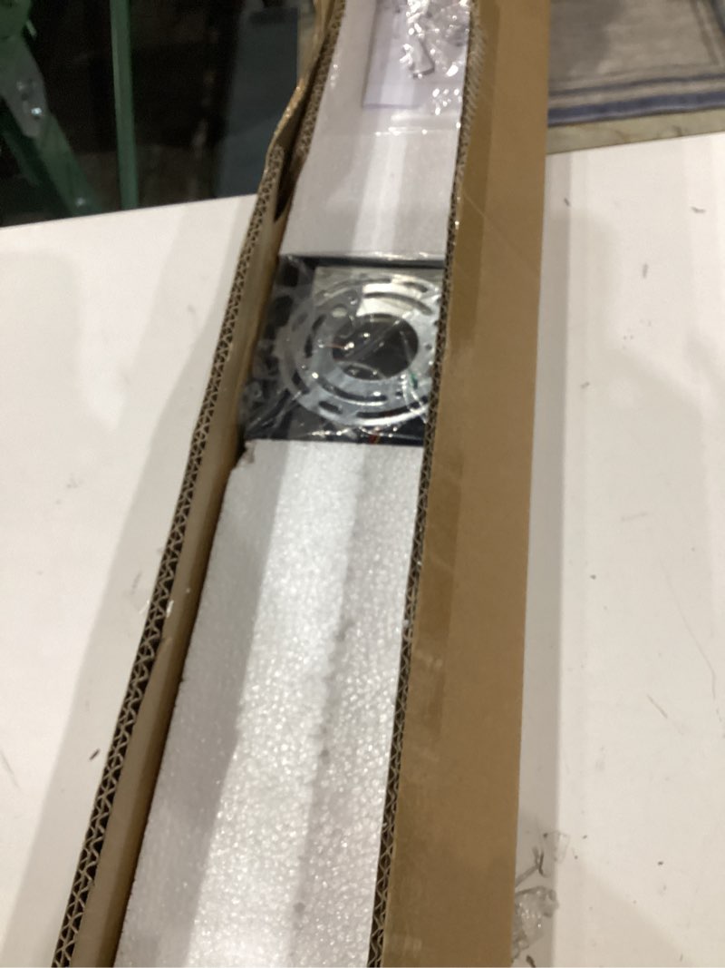 Condition photo showing Good Condition for modern vanity lights for bathroom, 32 inch black bathroom light fixtures over mirror, 24w dimmable led vanity lighting fixtures for bath mirror restroom bedroom 3000k black 32inch