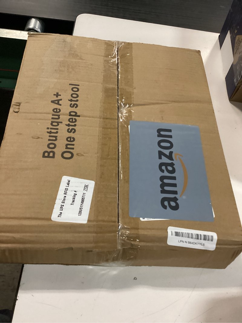 Condition photo showing New/Like New for One Step Stool for Adults Seniors with Non-Slip Rubber Step Surface, 6.9" Heavy Duty Wood Stepping Stool with 450 LB Capacity Bed Steps for High Beds, Bathroom, Bedroom, Kitchen & Kids Bedside Support Brown 6.9 Inch