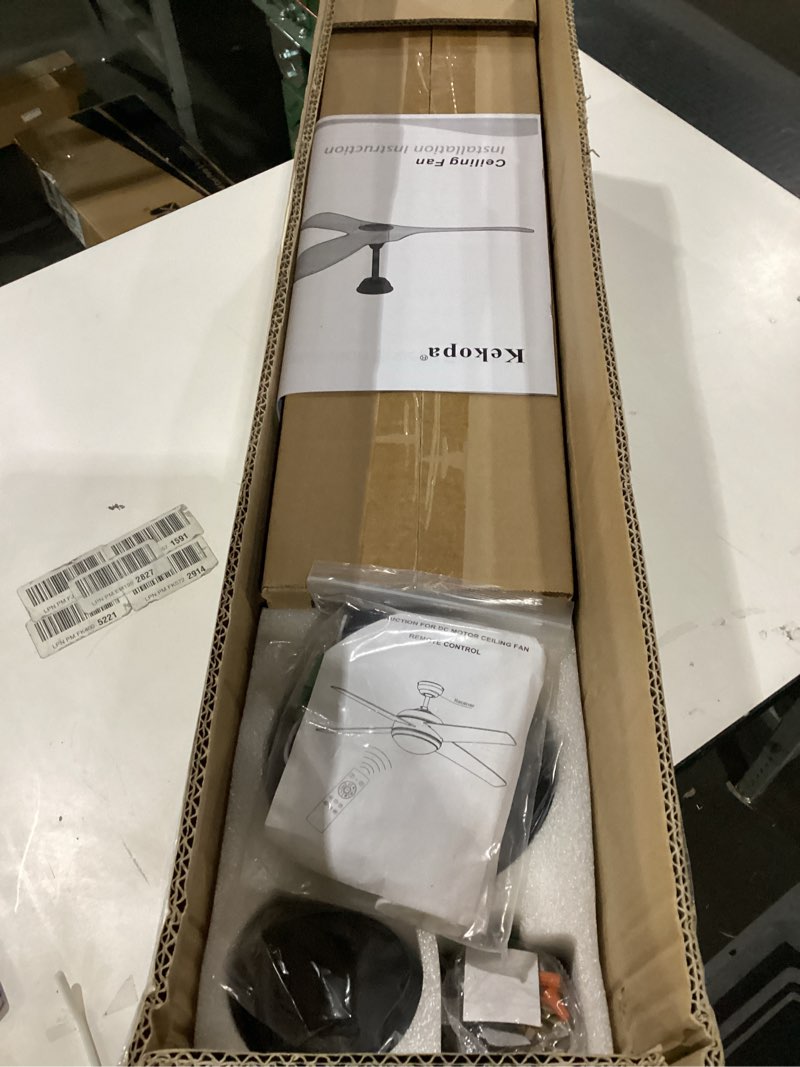 Condition photo showing New/Like New for 36 Inch Ceiling Fan Without Light With Remote Control,Small Ceiling Fan for Kitchen No Light,3 Solid Wood Blade Propeller Outdoor Ceiling Fans for Indoor, Living Room, Bedroom, Terrace, Porch