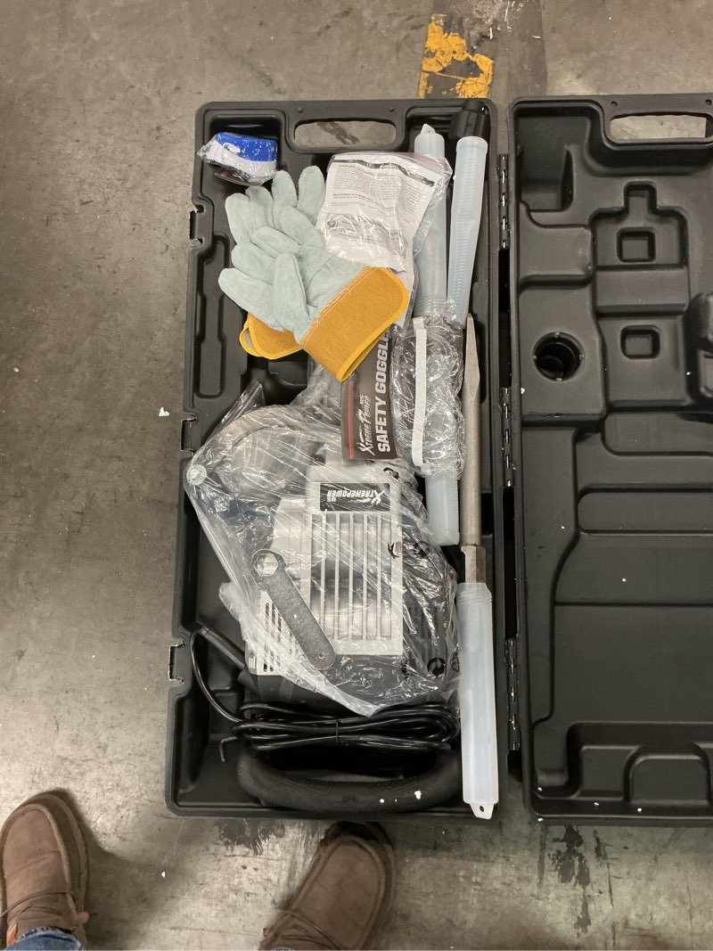 Condition photo showing New/Like New for xtremepowerus 3600w electric demolition jack hammer point chisel bits construction concrete breaker punch drill diy floor drill 2 chisel bits (flat chisel & point chisel) with case 3600w demolition jack hammer