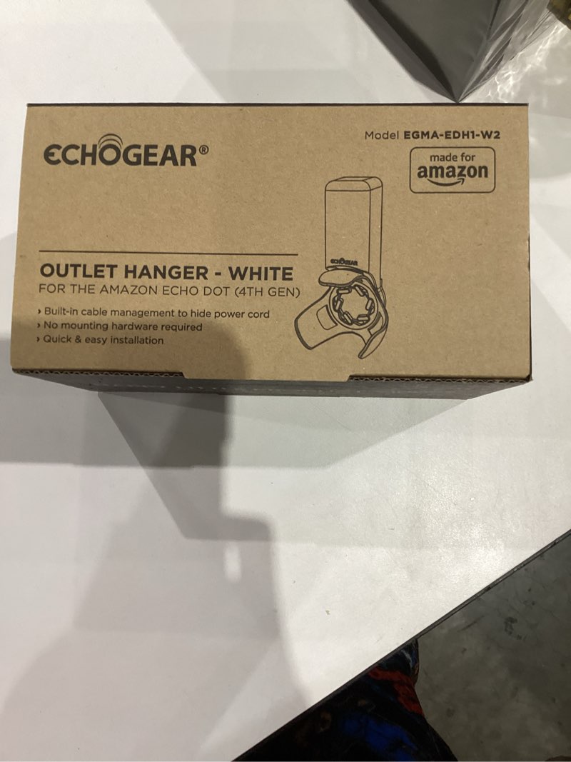 Condition photo showing New/Like New for Made For Amazon Outlet Hanger, White, for Echo Dot (4th generation)