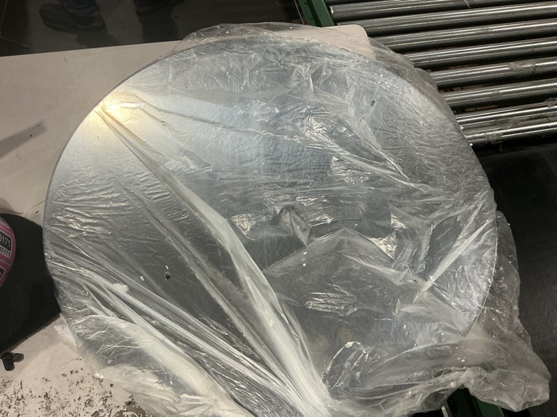 Condition photo showing New/Like New for round led mirror for bathroom, 24" circle frameless backlit mirror with lights, wall mounted vanity mirror, 3 colors, dimmable, anti-fog, ip65 waterproof, memory function, ul listed 24"l x 24"w