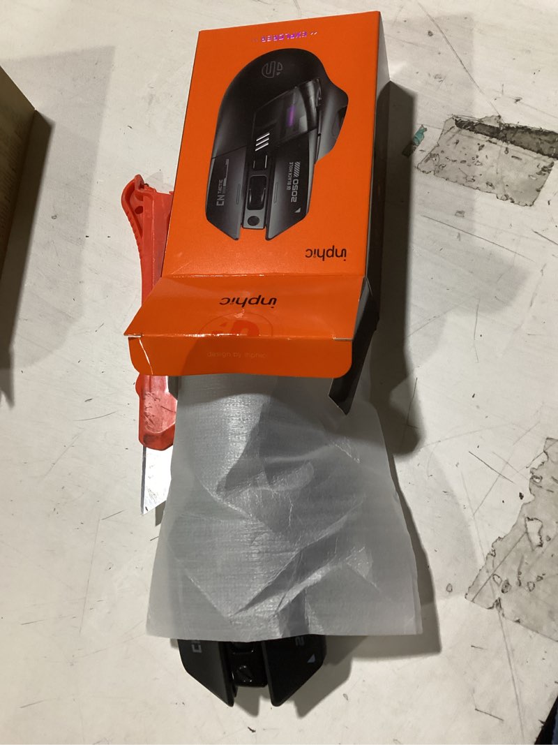 Condition photo showing Good Condition for inphic a9 explorer wireless mouse for laptop, 2.4g/bluetooth 5.0, rgb lighting, 2400 dpi, visible battery, type-c charging black