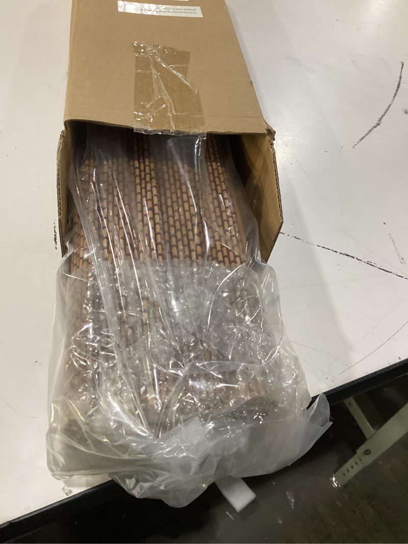 LazBlinds No Tools No Drill Cordless Bamboo Roman Shades, Light Filtering Window Treatment, Roll Up 