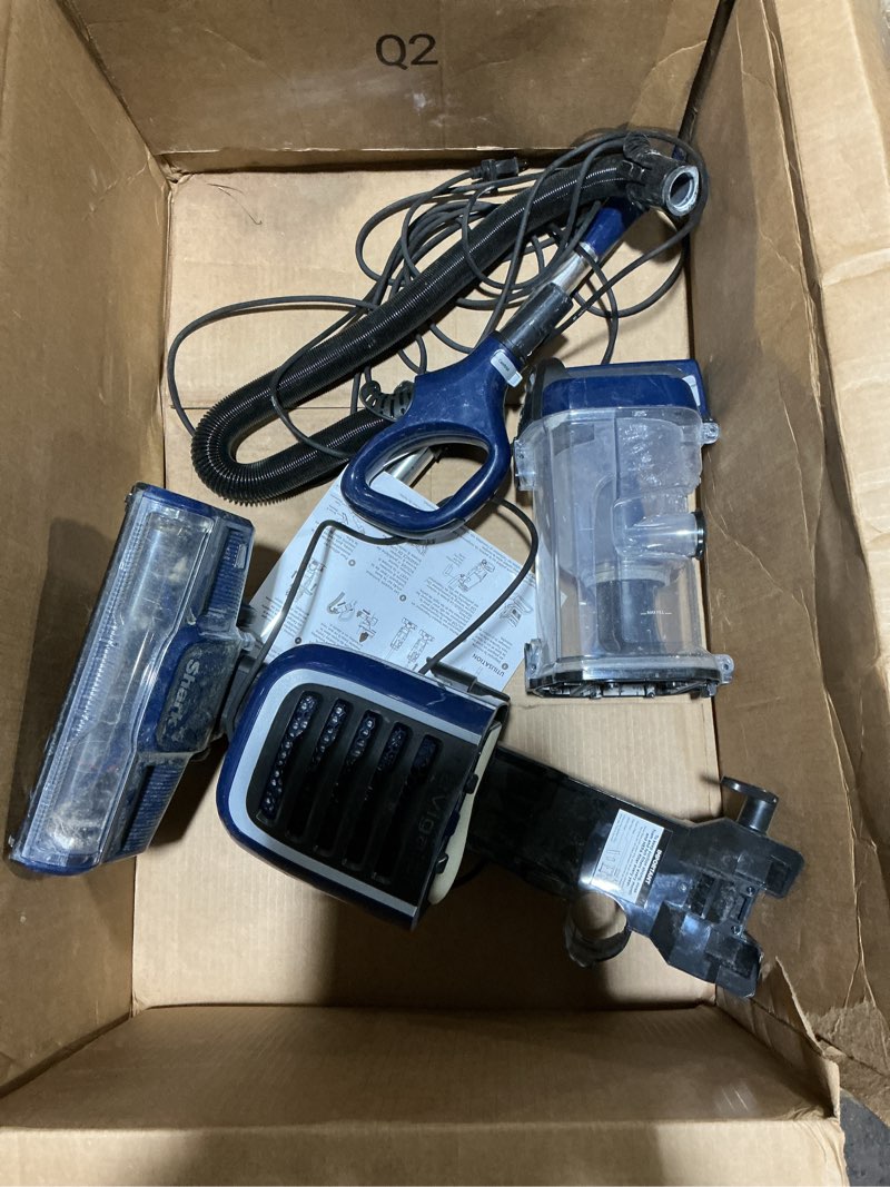 Condition photo showing As Is for shark nv151 navigator swivel pro complete upright vacuum with hepa filtration, swivel steering, pet power brush, crevice tool & upholstery tool, for pet hair & multi-surface cleaning, navy