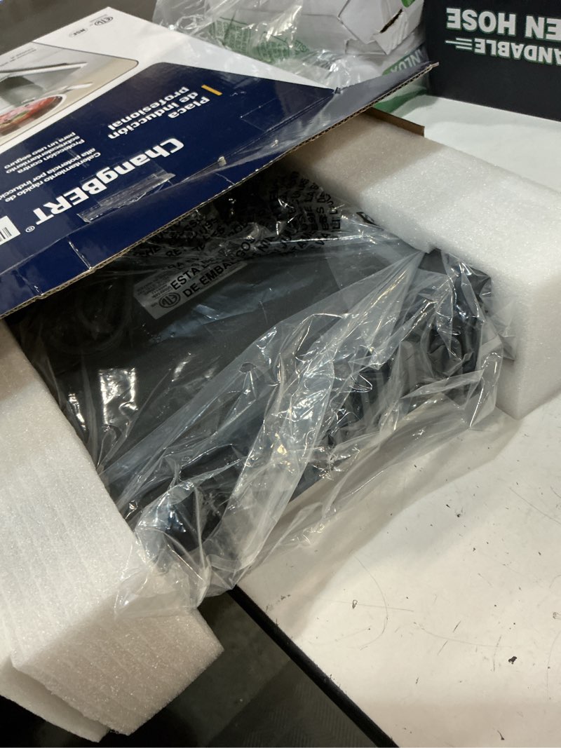 Condition photo showing Good Condition for changbert induction cooktop, commercial grade portable cooker, large 8” heating coil, premium stainless steel countertop burner with nsf certified, 10 hours timer powerful 1800w professional hot plate