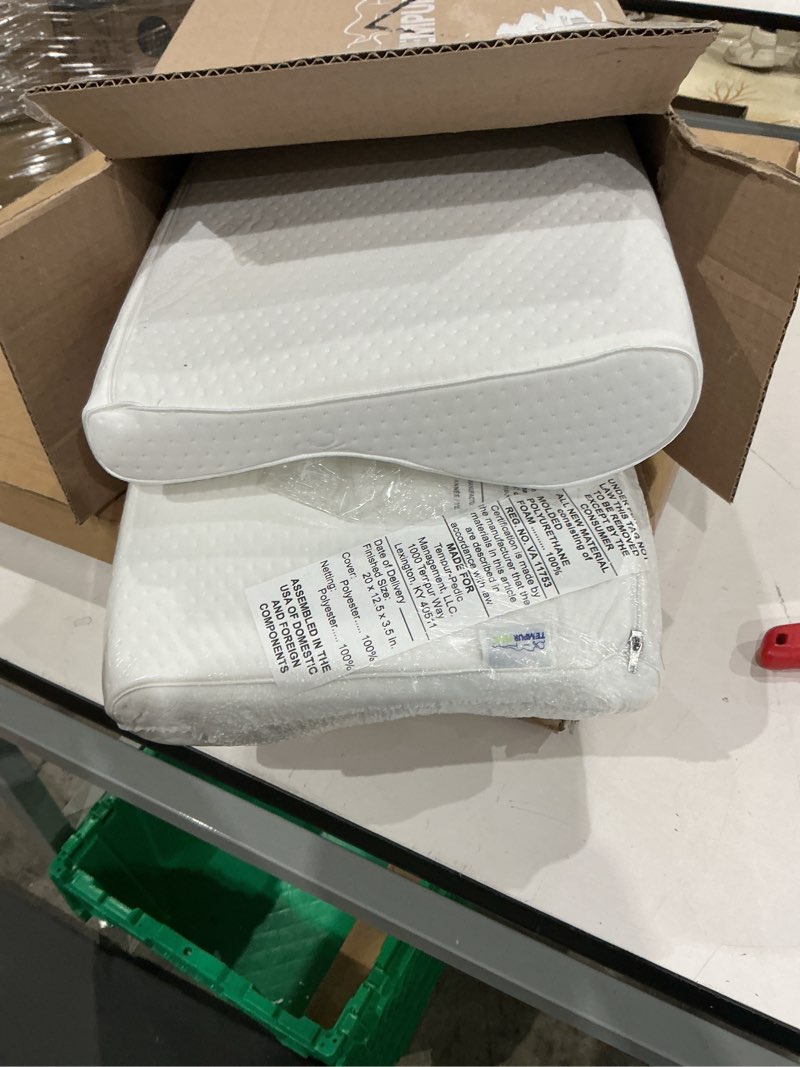 Condition photo showing Good Condition for tempur-pedic, standard tempur-neck pillow, small profile-2-pack, white 2 count small profile 2