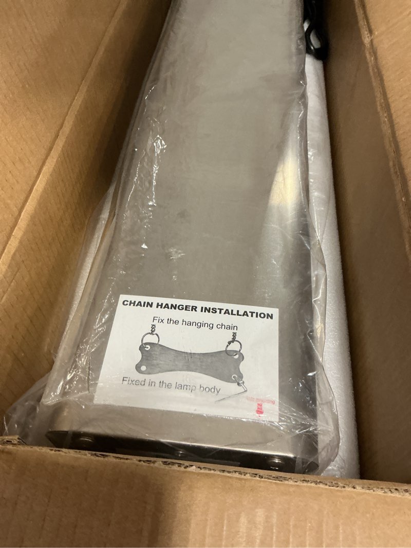 Condition photo showing Good Condition for 48 Inch Silver Food Heat Lamp Strip Commercial Food Heating Warmer Lights Hanging Overhead Stainless Steel with Cord for Food Restaurant Buffet Catering Kitchen 1350W/115V Silver 48 Inch-1