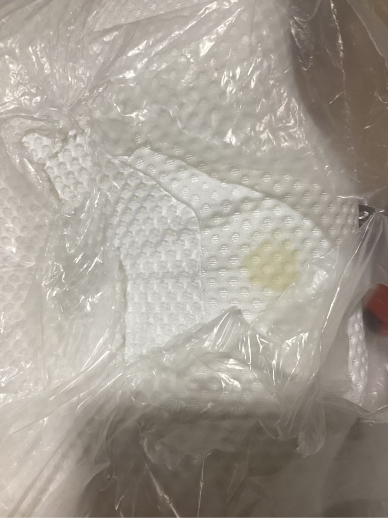 Condition photo showing As Is for osteo cervical pillow for neck pain relief, hollow design odorless memory foam pillows with cooling case, adjustable orthopedic bed pillow for sleeping, support for side back sleepers queen(25.5*16.5*5.2/4.1 inches) white