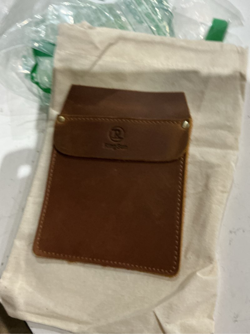 Condition photo showing Good Condition for ringsun genuine leather pocket protector for men, durable tool pouch, jeans shirts protector for tools pens brown