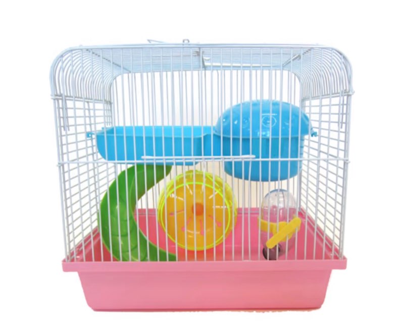 YML Dwarf Hamster or Mouse Cage with Accessories  Pink