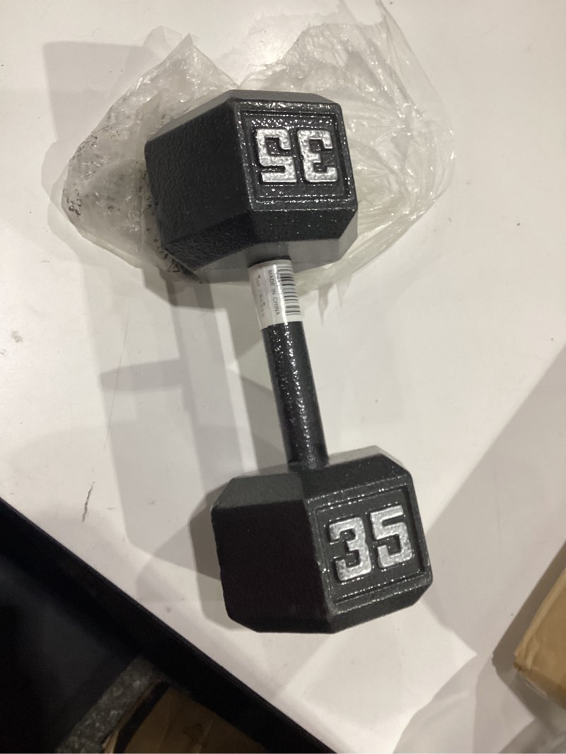 Condition photo showing Good Condition for marcy cast iron hex dumbbells collection - available size from 3-lb to 100-lb, sold individually
