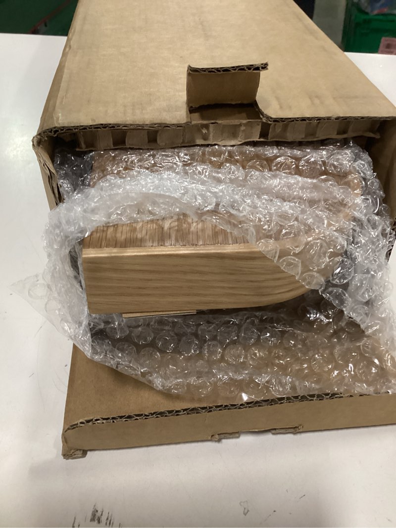 Condition photo showing Good Condition for Kazai.® Floating Shelves for Wall 'Toke' | Set of 2 Small Mounted Wooden Shelf Units | Modern Wall Decor & Storage for Living Room, Bathroom, Kitchen, Bedroom & More | Oak Oak 23.6" x 5.1" (Set of 2)
