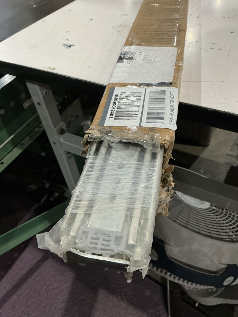 Condition photo showing As Is for vevor heavy duty drawer slides, 1 pair 48inch locking drawer slides, 500lbs load capacity, side mount ball bearing drawer glides, full extension industrial locking rail 48 inch 500 lb single lock