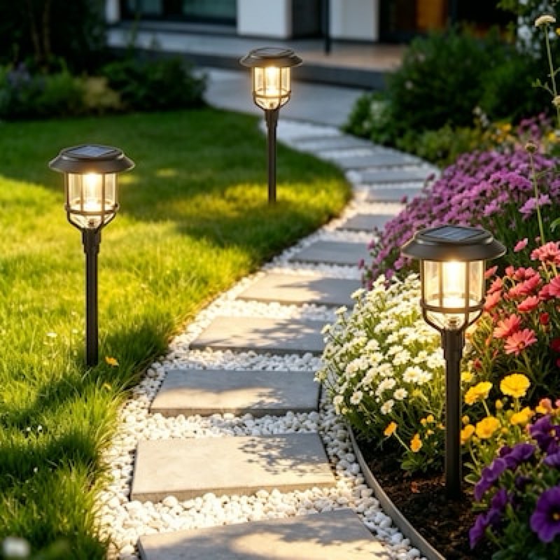harbor breeze 15 -lumens black solar led outdoor path light ( 3000-k ) incomplete