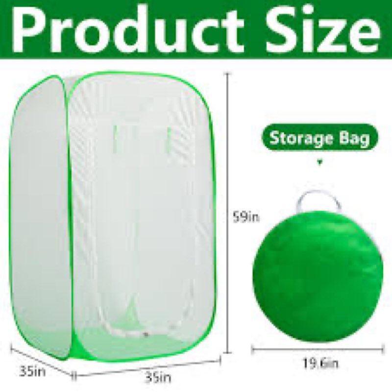 59" x 35" x 35" Pop Up Garden Mesh Plant Cover, Plant Protectors Mesh Plant Enclosure, Garden Net Ca
