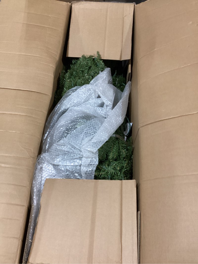 Condition photo showing Good Condition for National Tree Company 12 ft Pre-Lit Dunhill Fir Artificial Christmas Tree, 1,500 Clear Lights, 7,794 Tips, Includes Stand, Green