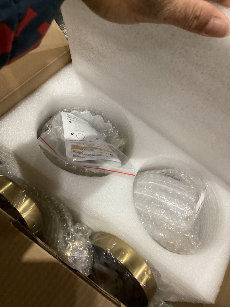 Condition photo showing As Is for Shenmoyl Vintage Battery Operated Wall Sconce with White Tulip Glass Lampshade 5000 mAh Rechargeable Battery Powered Wall Light with Remote Control for Bedside Bedroom Doorway, Set of 2 Tulip-White Battery Operated (2 Pack)