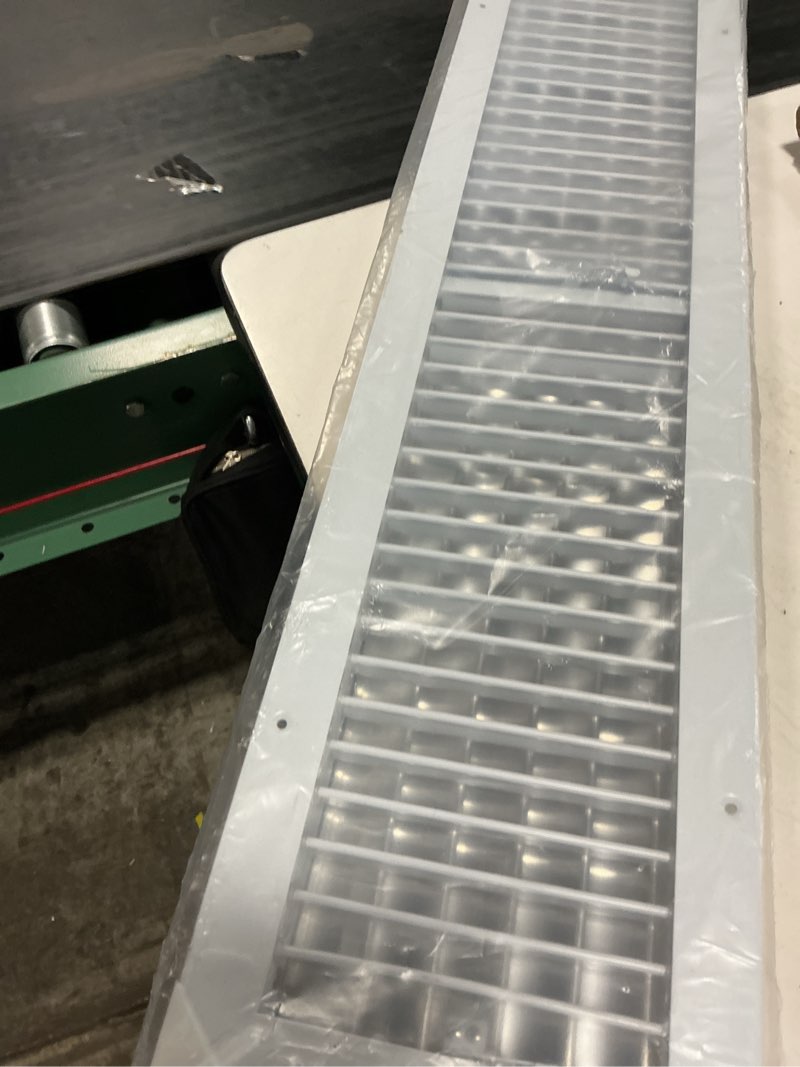 Condition photo showing Good Condition for 32\" x 8\" (wall opening size) white commercial supply register