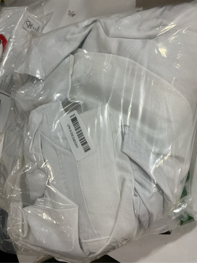 Condition photo showing As Is for xwzo white 100% blackout curtains - heat and full light blocking drapes with black liner for bedroom/laundry room, grommet top window panels with tiebacks, white, w42 x l63, set of 2 42"w x 63"l (pack of 2) white
