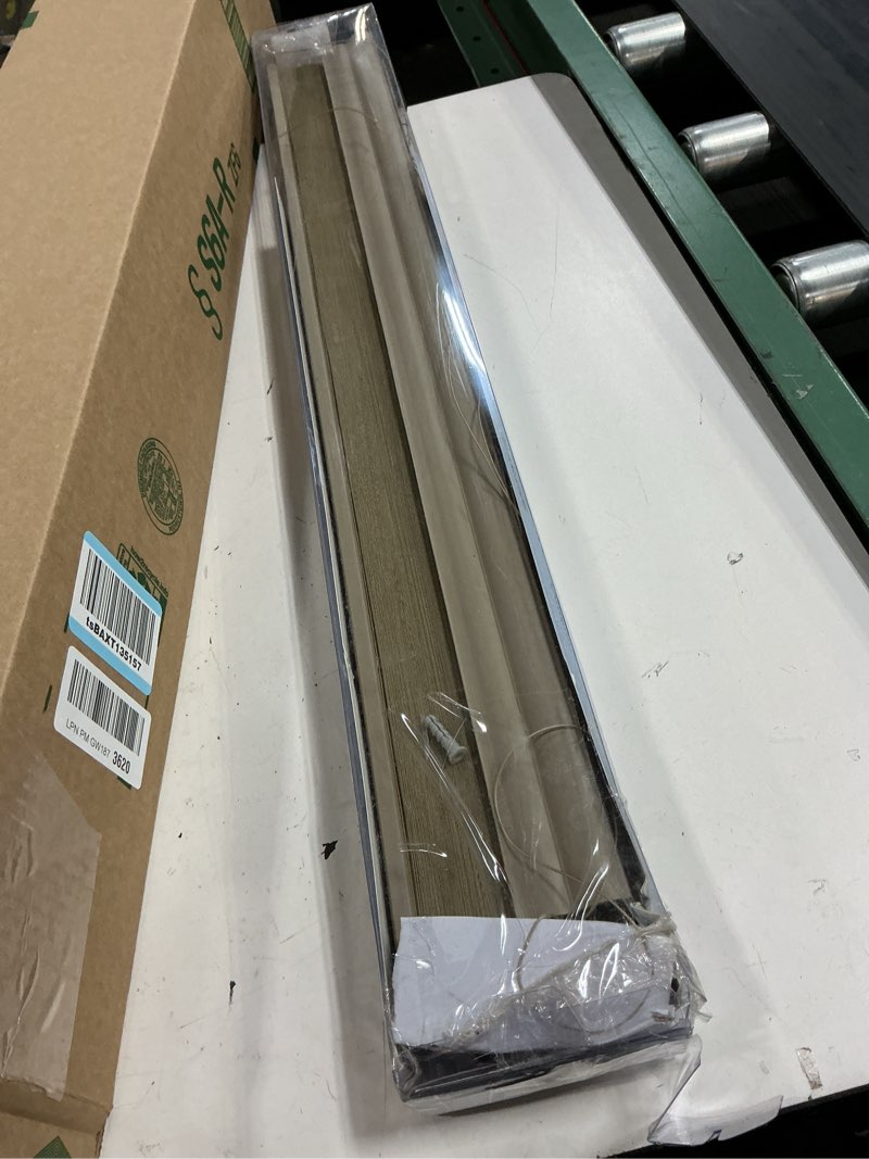 Condition photo showing As Is for cordless cellular pleated window shades - 29 inch length, 64 inch height - wheat - light filtering top-down honeycomb pull down blinds for windows and skylights by achim home decor 29"w x 64"h wheat