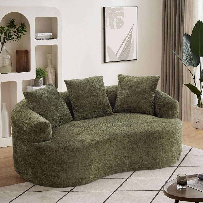 Small loveseat sofa green