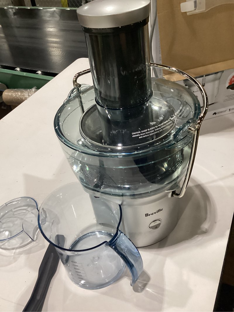 Condition photo showing Good Condition for nit tested breville bje200xl juice fountain compact centrifugal machine, 25 fl oz, silver