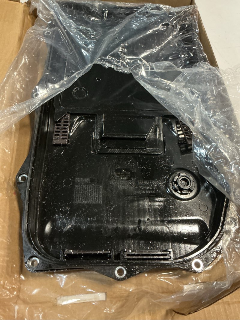 Condition photo showing As Is for oto-k transmission oil pan compatible with dodge ram 1500 2500 3500 chrysler 300 jeep grand cherokee &dodge charger challenger,with gasket & drain plug,8-speed 845re automatic transmission 265-850